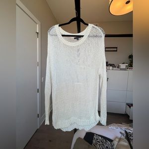 American Eagle White/Cream Knit Sweater